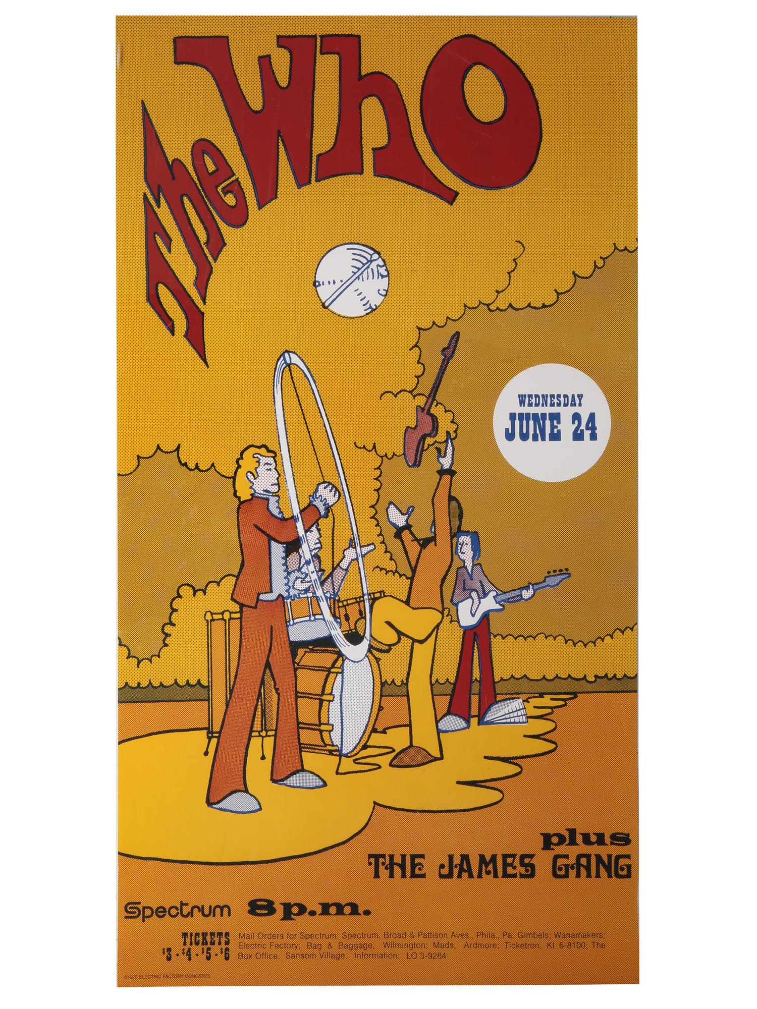 AMERICAN THE WHO AND JAMES GANG CONCERT POSTER PIC-0